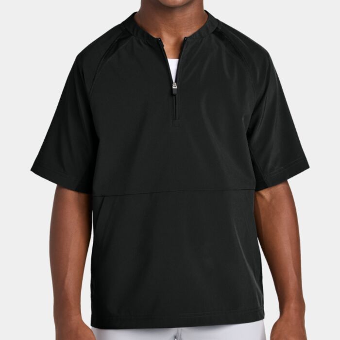 Sport Tek Youth Repeat 1/2 Zip Short Sleeve Jacket YJST489 Youth Repeat 1/2 Zip Short Sleeve Jacket Thumbnail
