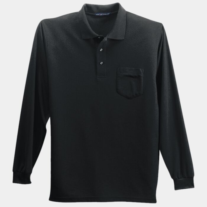 Port Authority Long Sleeve Silk Touch Polo with Pocket K500LSP Long Sleeve Silk Touch Polo with Pocket Thumbnail
