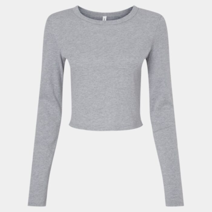 Bella + Canvas Women's Micro Rib Long Sleeve Baby Tee 1501 Women's Micro Rib Long Sleeve Baby Tee Thumbnail