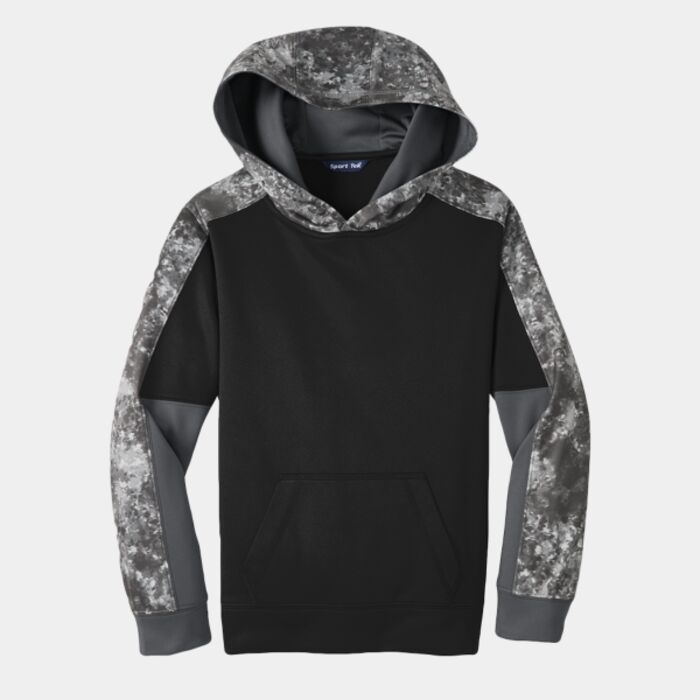 Sport Tek Youth Sport Wick ® Mineral Freeze Fleece Colorblock Hooded Pullover YST231 Youth Sport Wick ® Mineral Freeze Fleece Colorblock Hooded Pullover Thumbnail