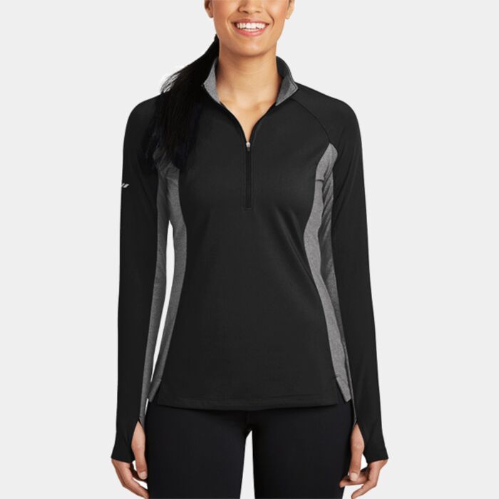 Sport Tek Women's Sport Wick ® Stretch Contrast 1/4 Zip Pullover LST854 Women's Sport Wick ® Stretch Contrast 1/4 Zip Pullover Thumbnail