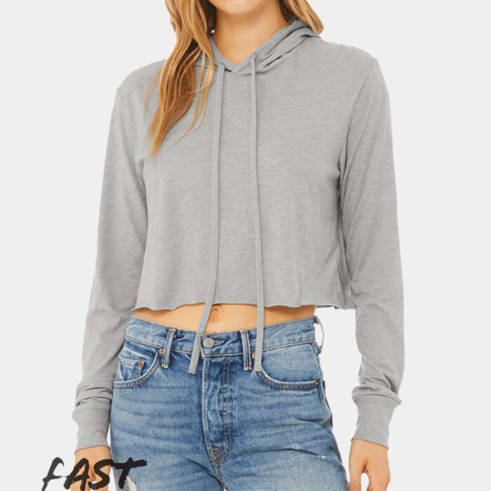 Bella + Canvas Women’s Triblend Crop Long Sleeve Hoodie 8512 Women’s Triblend Crop Long Sleeve Hoodie Thumbnail