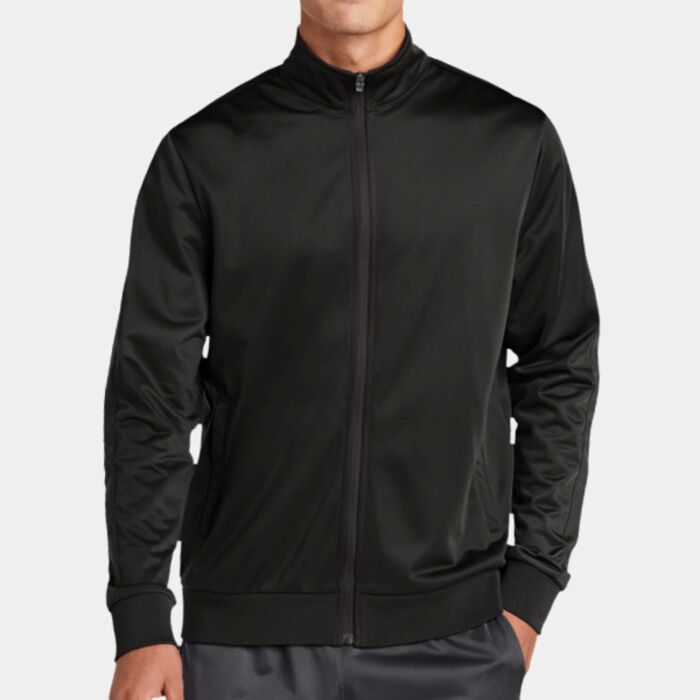 Sport Tek Tricot Sleeve Stripe Track Jacket JST94 Tricot Sleeve Stripe Track Jacket Thumbnail