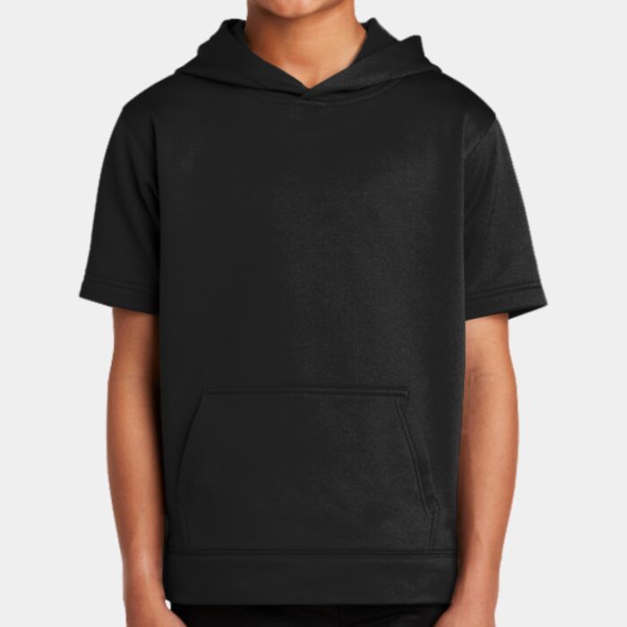 Sport Tek Youth Sport Wick ® Fleece Short Sleeve Hooded Pullover YST251 Youth Sport Wick ® Fleece Short Sleeve Hooded Pullover Thumbnail