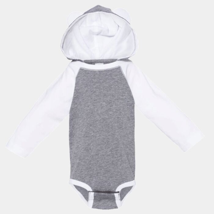 Rabbit Skins Infant Fine Jersey Character Hooded Long Sleeve Bodysuit with Ears 4418 Infant Fine Jersey Character Hooded Long Sleeve Bodysuit with Ears Thumbnail