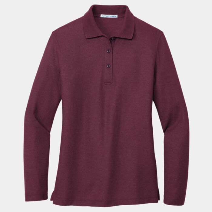 Port Authority Ladies Silk Touch Long Sleeve Polo L500LS Ladies Silk Touch Long Sleeve Polo Thumbnail