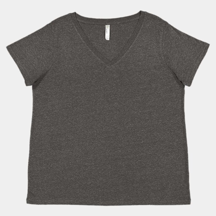 LAT Women's Curvy Collection Fine Jersey V-Neck Tee 3817 Women's Curvy Collection Fine Jersey V-Neck Tee Thumbnail