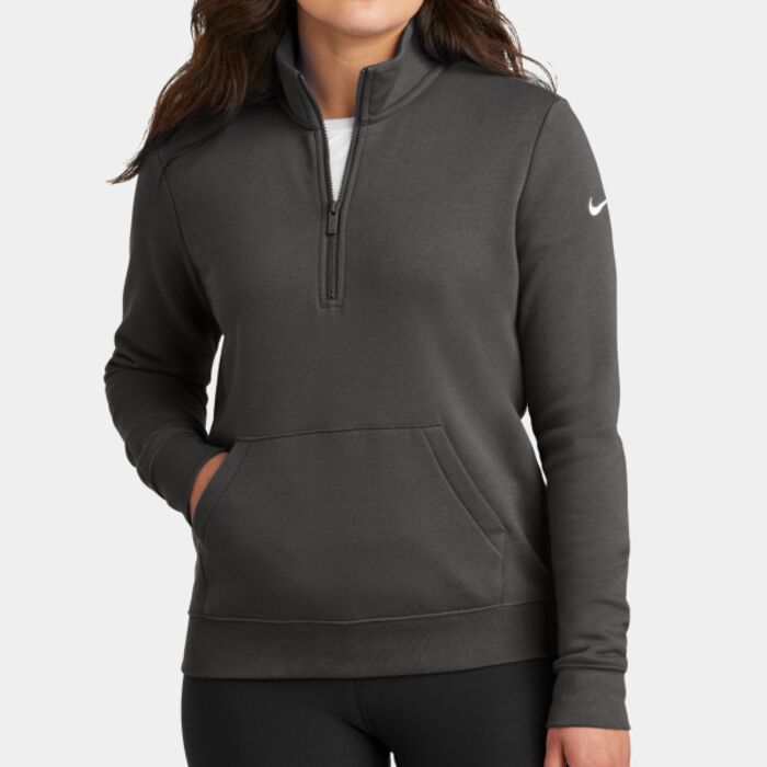 Nike Women's Club Fleece Sleeve Swoosh 1/2 Zip NKDX6720 Women's Club Fleece Sleeve Swoosh 1/2 Zip Thumbnail