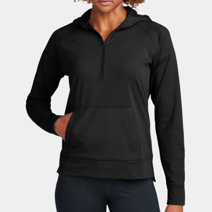 Sport Tek Women's Sport Wick ® Stretch 1/2 Zip Hoodie LST856 Women's Sport Wick ® Stretch 1/2 Zip Hoodie Thumbnail