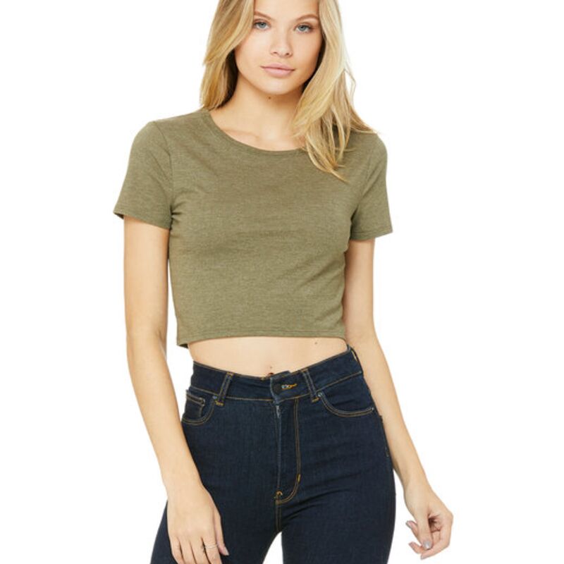 Ladies' Poly-Cotton Crop T-Shirt Thumbnail