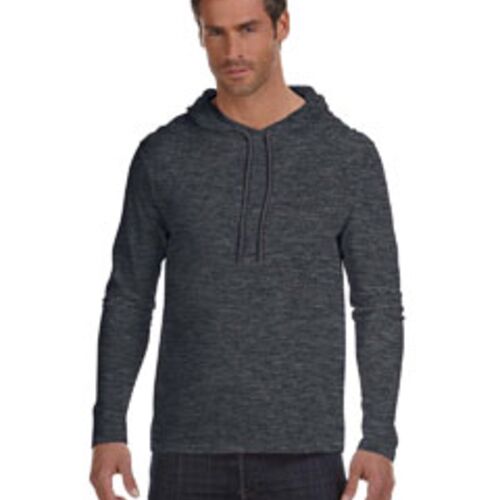 Adult Lightweight Long-Sleeve Hooded T-Shirt Thumbnail