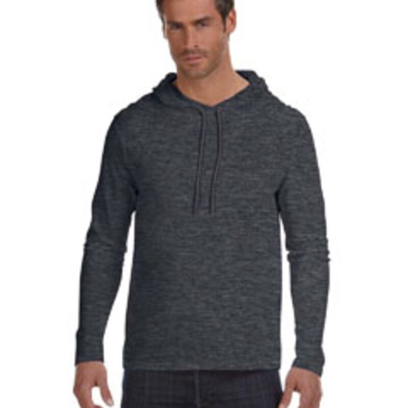 Adult Lightweight Long-Sleeve Hooded T-Shirt Thumbnail