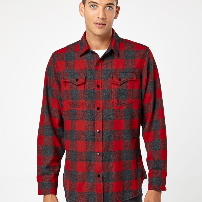 BS MENS SOFT SNAP PLAID FL Thumbnail