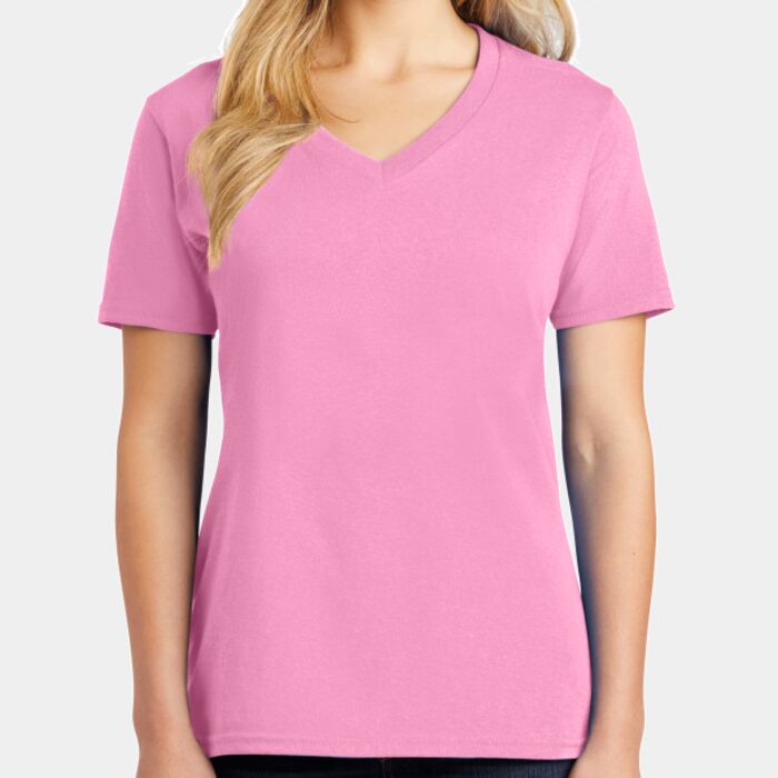 Port & Company Women's Core Cotton V Neck Tee LPC54V Women's Core Cotton V Neck Tee Thumbnail
