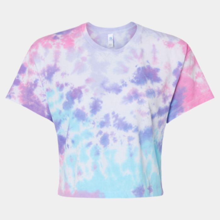Colortone Women's Tie-Dyed Crop T-Shirt 1050 Women's Tie-Dyed Crop T-Shirt Thumbnail