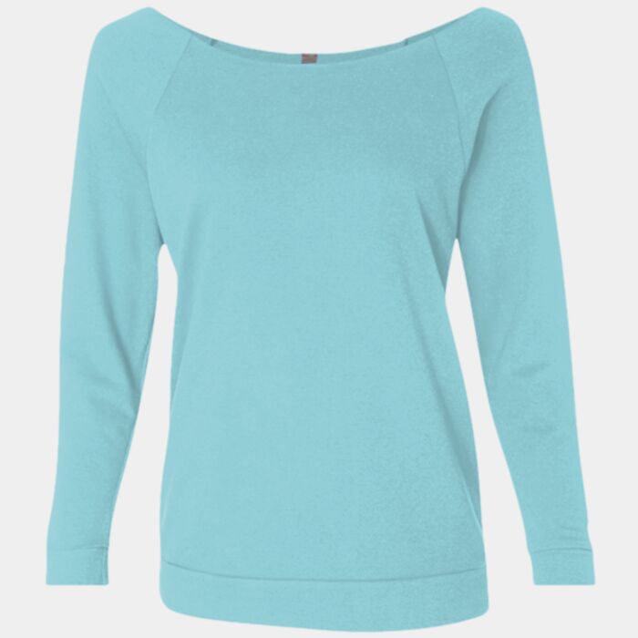 Next Level Apparel Women's Terry Raw Edge Three-Quarter Sleeve Raglan 6951 Women's Terry Raw Edge Three-Quarter Sleeve Raglan Thumbnail