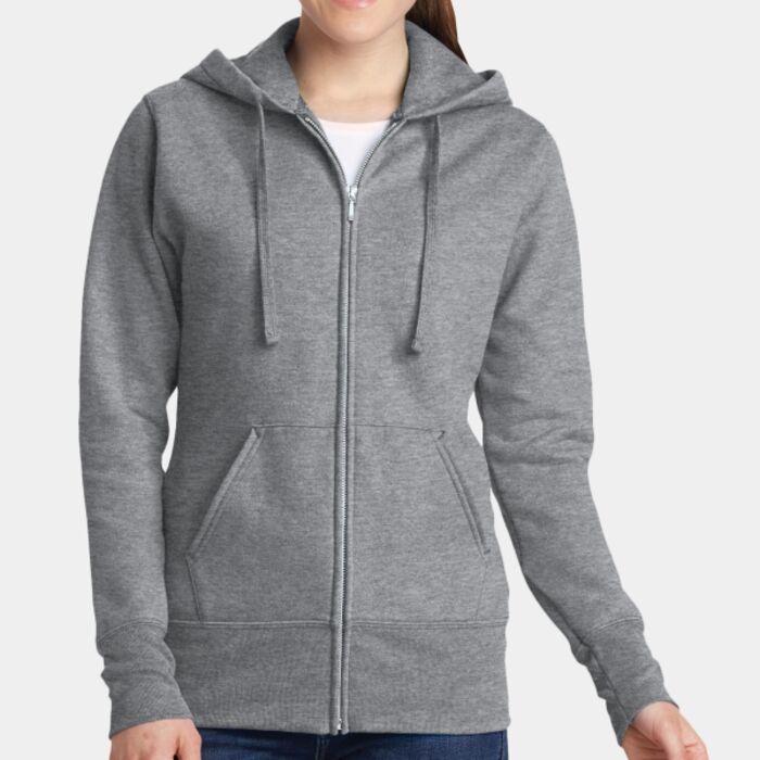 Port & Company Women's Core Fleece Full Zip Hooded Sweatshirt LPC78ZH Women's Core Fleece Full Zip Hooded Sweatshirt Thumbnail