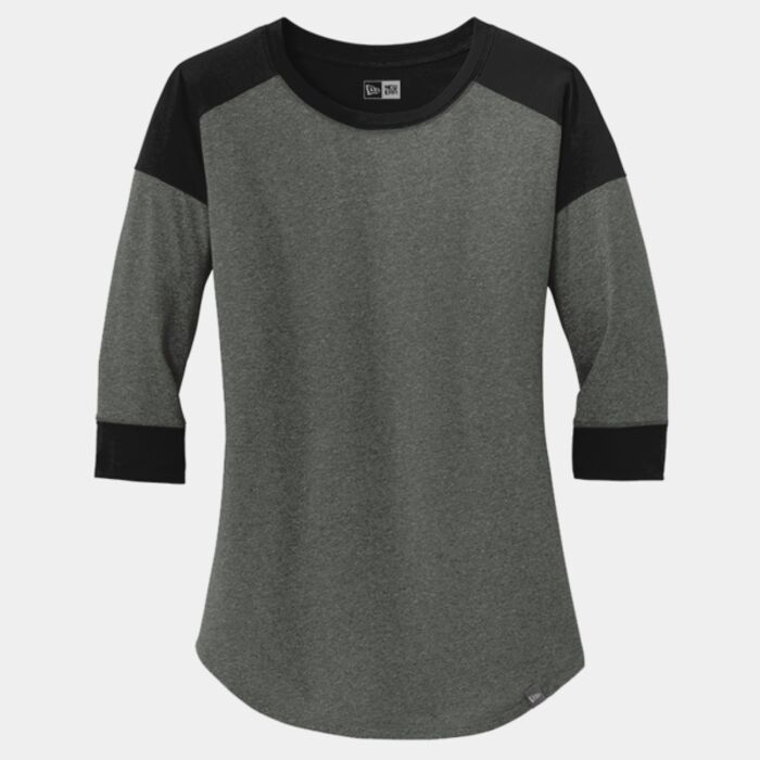 New Era Women's Heritage Blend 3/4 Sleeve Baseball Raglan Tee LNEA104 Women's Heritage Blend 3/4 Sleeve Baseball Raglan Tee Thumbnail
