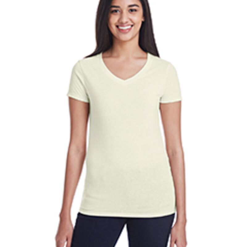 Ladies' Triblend Short-Sleeve V-Neck T-Shirt Thumbnail