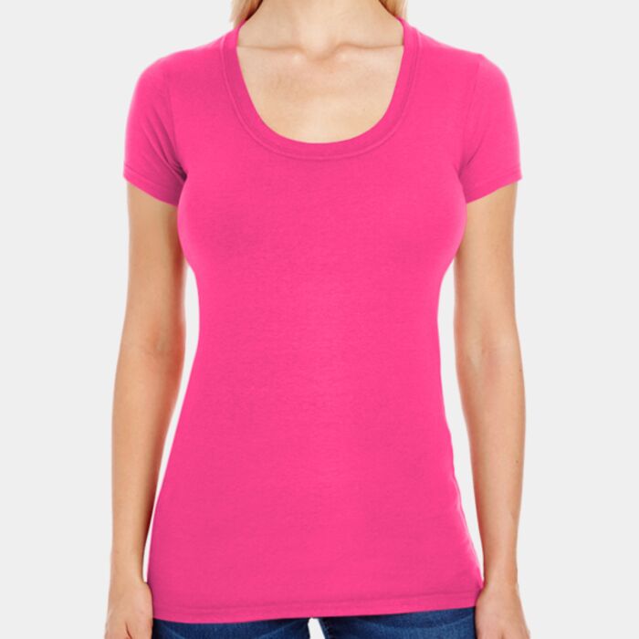Threadfast Apparel Ladies' Spandex Short-Sleeve Scoop Neck T-Shirt 220S Ladies' Spandex Short-Sleeve Scoop Neck T-Shirt Thumbnail