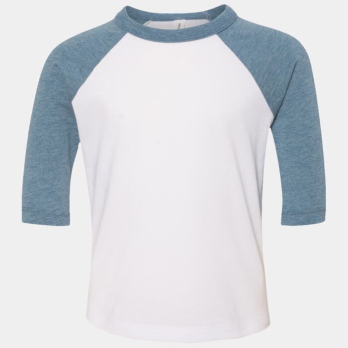 Bella + Canvas Toddler Three-Quarter Sleeve Baseball Tee 3200T Toddler Three-Quarter Sleeve Baseball Tee Thumbnail