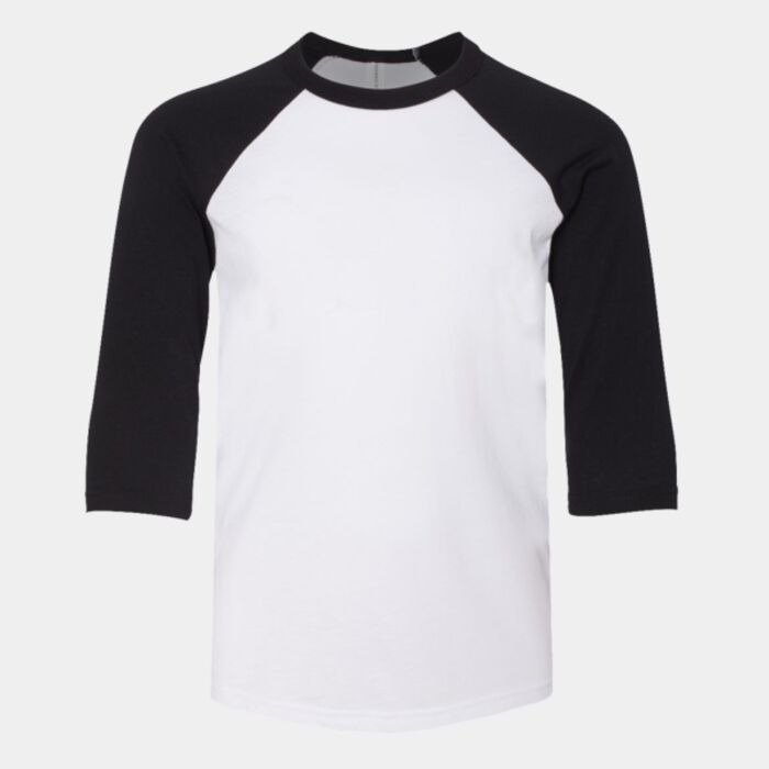 Bella + Canvas Youth Three-Quarter Sleeve Baseball Tee 3200Y Youth Three-Quarter Sleeve Baseball Tee Thumbnail