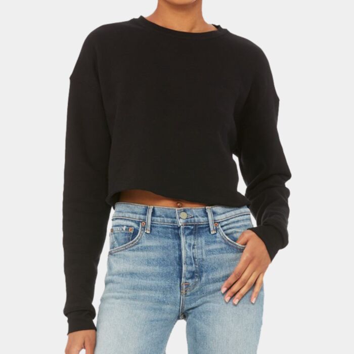 Bella + Canvas Women's Crop Fleece Crewneck Sweatshirt 7503 Women's Crop Fleece Crewneck Sweatshirt Thumbnail