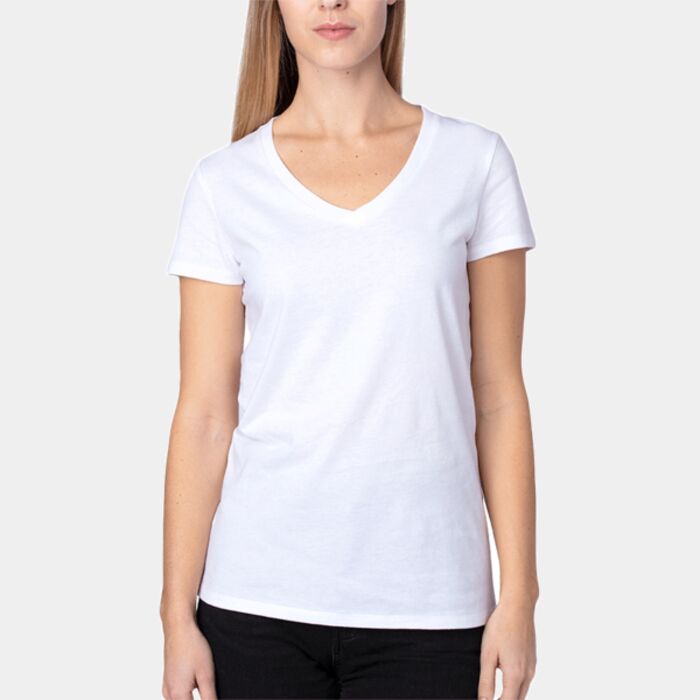 Threadfast Apparel Ladies' Ultimate CVC V-Neck T-Shirt 200RV Ladies' Ultimate CVC V-Neck T-Shirt Thumbnail