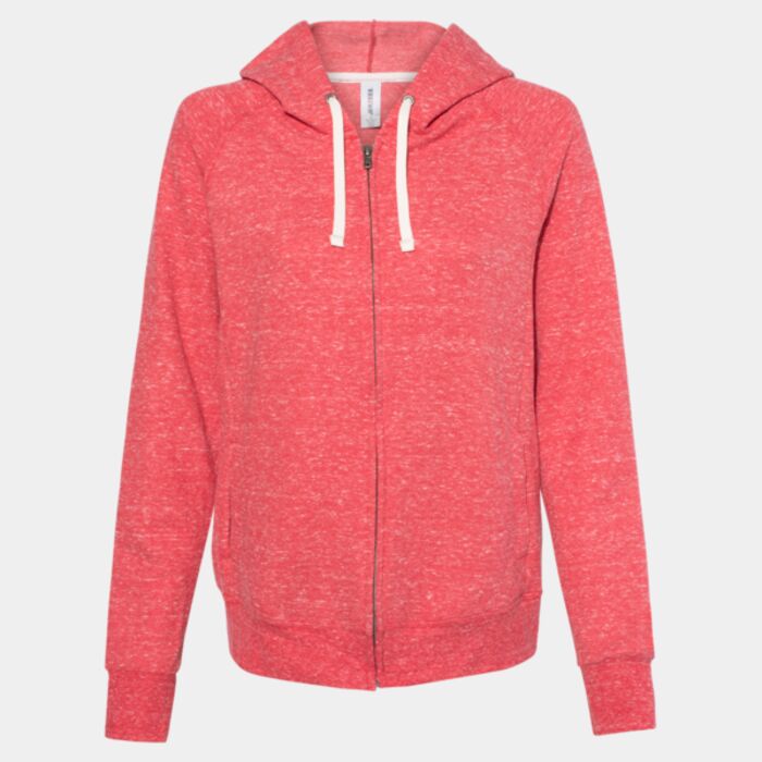 Jerzees Women's Snow Heather French Terry Full-Zip Hooded Sweatshirt 92WR Women's Snow Heather French Terry Full-Zip Hooded Sweatshirt Thumbnail