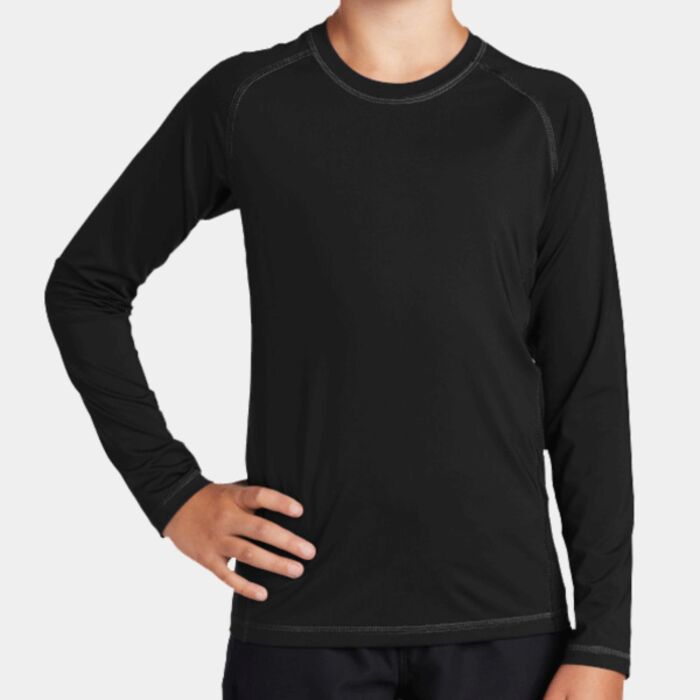 Sport Tek Youth Long Sleeve Rashguard Tee YST470LS Youth Long Sleeve Rashguard Tee Thumbnail