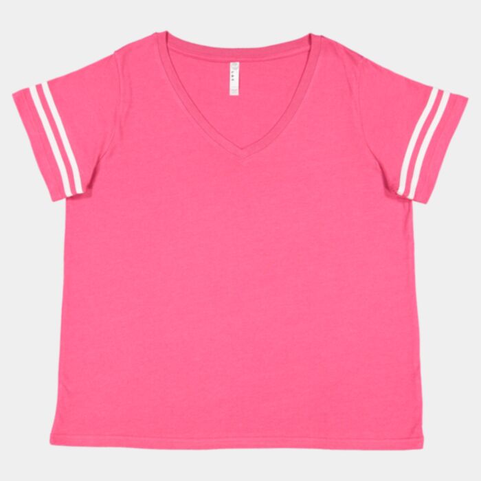LAT Women's Curvy Collection Vintage Football T-Shirt 3837 Women's Curvy Collection Vintage Football T-Shirt Thumbnail