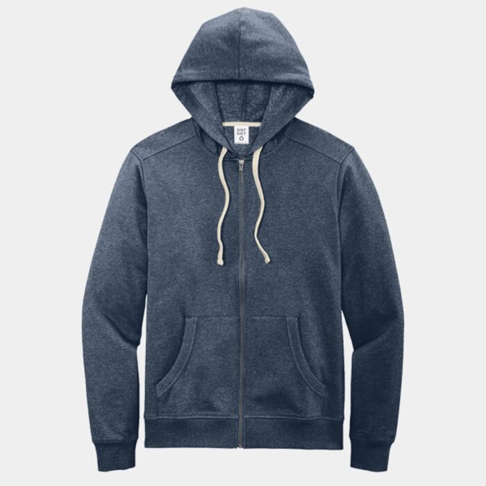 District Re Fleece Full Zip Hoodie DT8102 Re Fleece Full Zip Hoodie Thumbnail