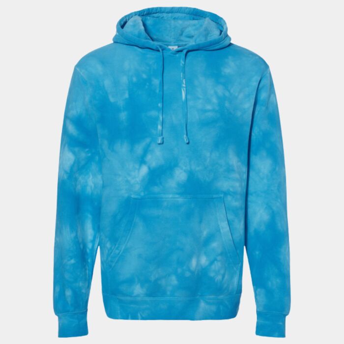 Unisex Midweight Tie-Dyed Hooded Sweatshirt Thumbnail