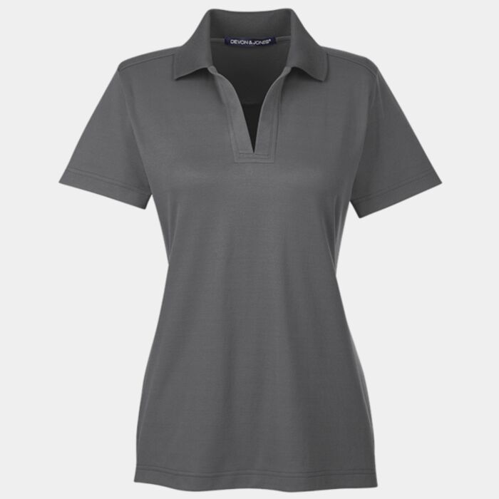 Devon & Jones CrownLux Performance™ Ladies' Plaited Polo DG20W CrownLux Performance™ Ladies' Plaited Polo Thumbnail