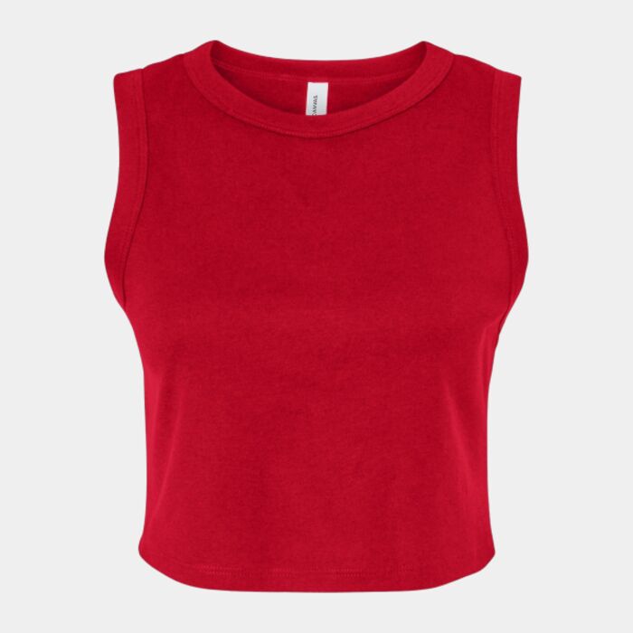 Ladies' Micro Rib Muscle Crop Tank Thumbnail