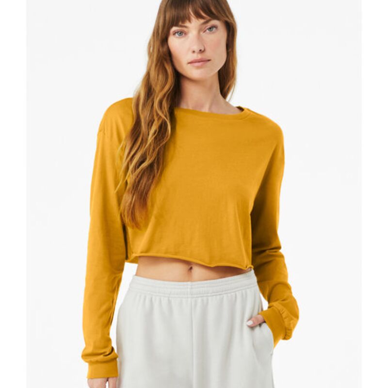 FWD Fashion Ladies' Cropped Long-Sleeve T-Shirt Thumbnail