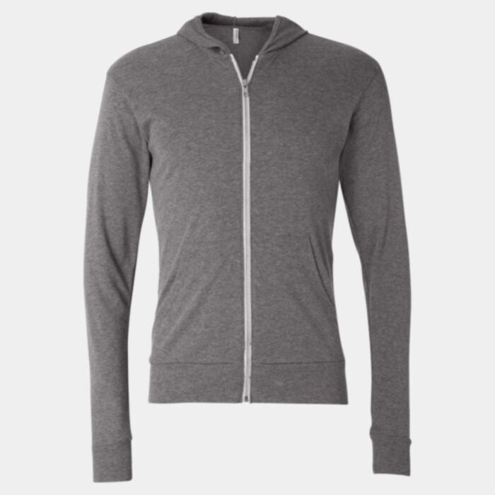 Bella + Canvas Triblend Lightweight Full-Zip Hooded Long Sleeve Tee 3939 Triblend Lightweight Full-Zip Hooded Long Sleeve Tee Thumbnail