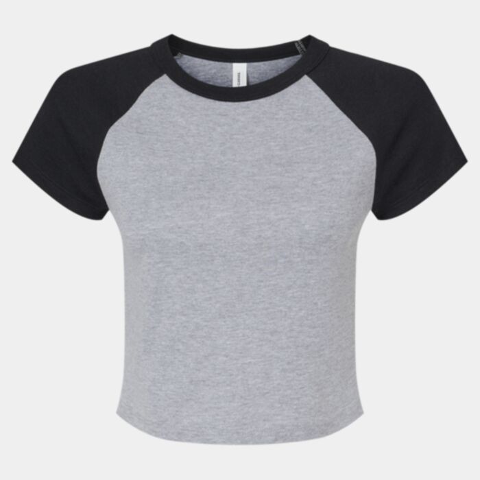 Bella + Canvas Women's Micro Rib Raglan Baby Tee 1201 Women's Micro Rib Raglan Baby Tee Thumbnail