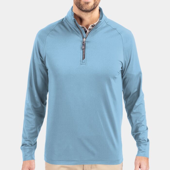 Cutter & Buck Adapt Eco Knit Stretch Recycled Mens Quarter Zip Pullover Thumbnail
