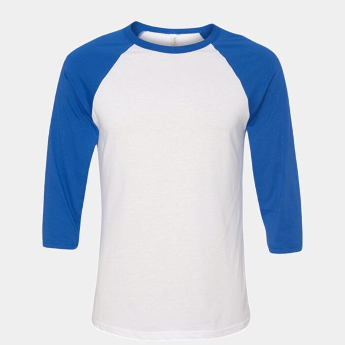 Bella + Canvas Unisex Three-Quarter Sleeve Baseball Tee 3200 Unisex Three-Quarter Sleeve Baseball Tee Thumbnail